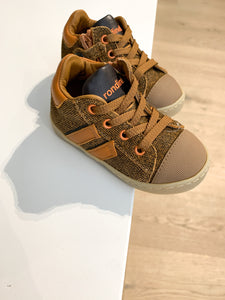 RONDINELLA mini basket camel streep