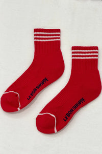 LE BON SHOPPE girlfriend socks scarlet