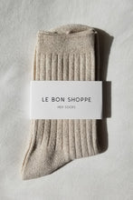Afbeelding in Gallery-weergave laden, LE BON SHOPPE her socks lurex ivory gold
