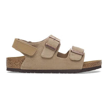Afbeelding in Gallery-weergave laden, BIRKENSTOCK milano sandaal retourvelcro taupe daim
