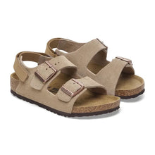Afbeelding in Gallery-weergave laden, BIRKENSTOCK milano sandaal retourvelcro taupe daim
