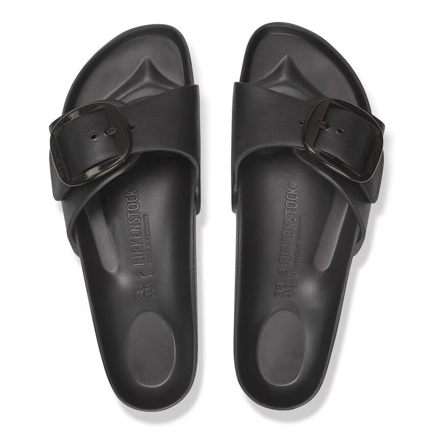 BIRKENSTOCK madrid big buckle ZWART (kunststof)