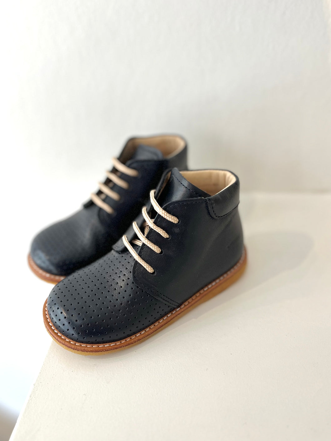 ANGULUS veterschoen perfo donkerblauw