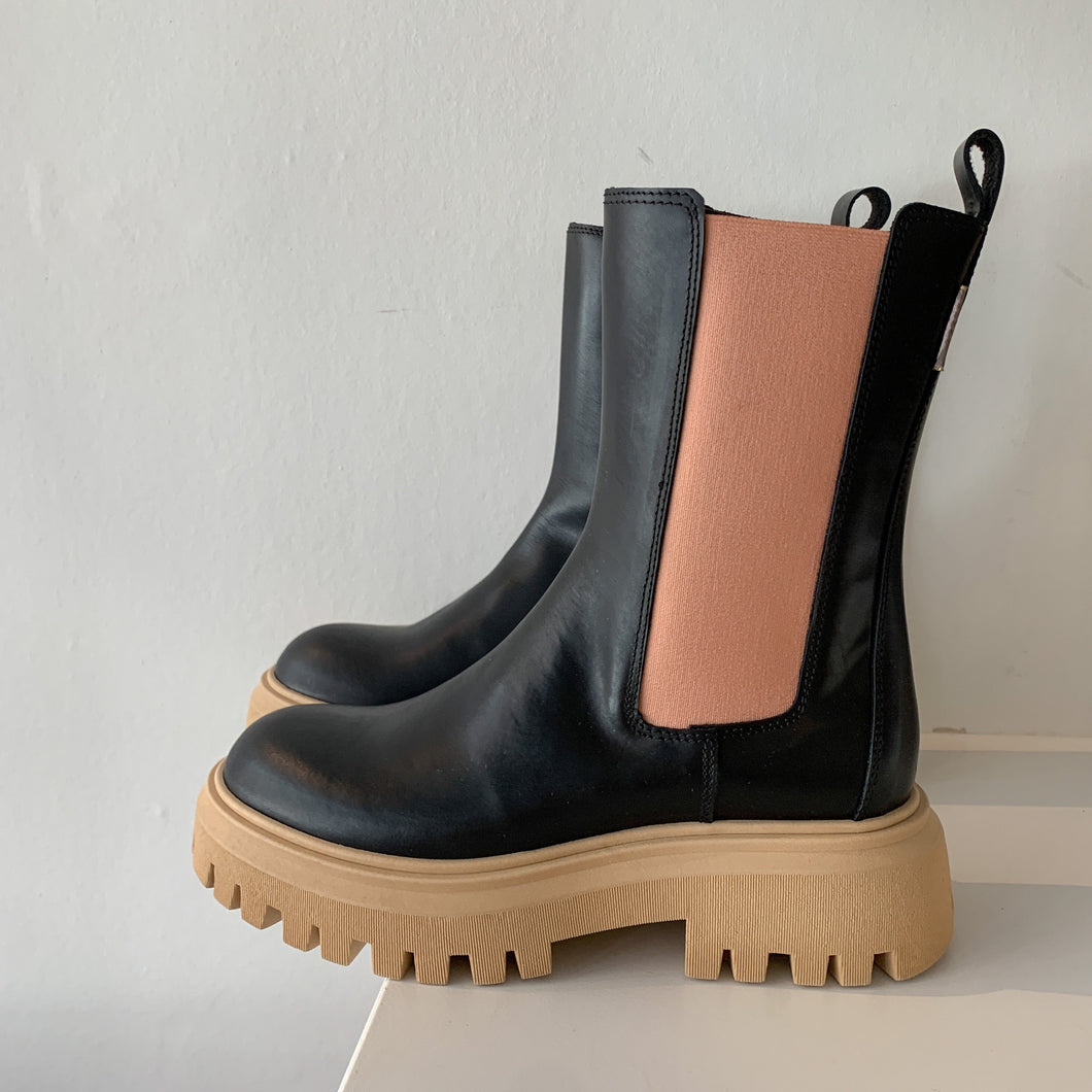 RONDINELLA chunky laars zwart