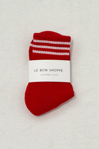 LE BON SHOPPE girlfriend socks scarlet