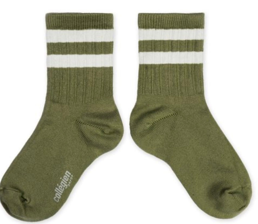 COLLEGIEN streepkous OLIVE