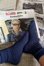 Afbeelding in Gallery-weergave laden, LE BON SHOPPE her socks lurex saffier
