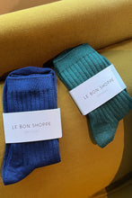 Afbeelding in Gallery-weergave laden, LE BON SHOPPE her socks lurex saffier
