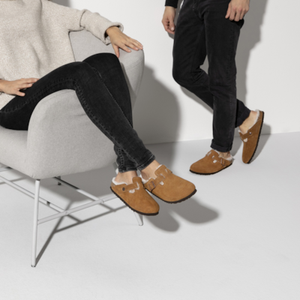 BIRKENSTOCK boston wol mink suede