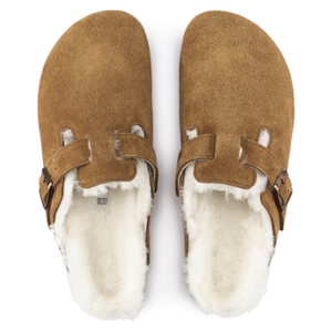 BIRKENSTOCK boston wol mink suede
