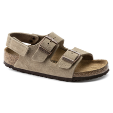 Afbeelding in Gallery-weergave laden, BIRKENSTOCK milano sandaal velcro taupe daim
