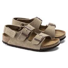 Afbeelding in Gallery-weergave laden, BIRKENSTOCK milano sandaal velcro taupe daim

