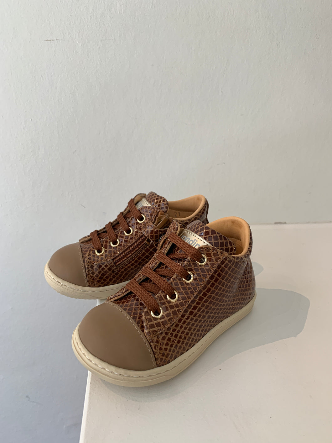 RONDINELLA mini sneaker bruin slang