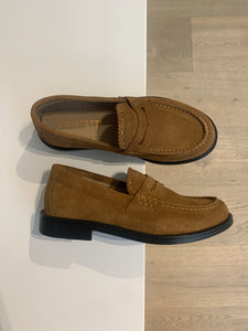 CONFETTI mocassin bruin daim