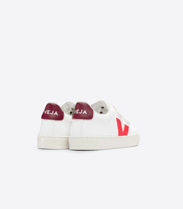 VEJA sneaker 2 velcro wit fluo roze
