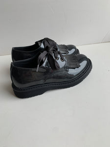 CLARYS veterschoen grijs met dikke zool