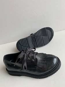 CLARYS veterschoen grijs met dikke zool