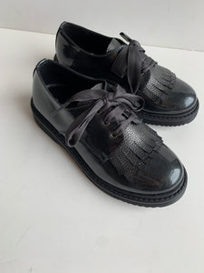 CLARYS veterschoen grijs met dikke zool
