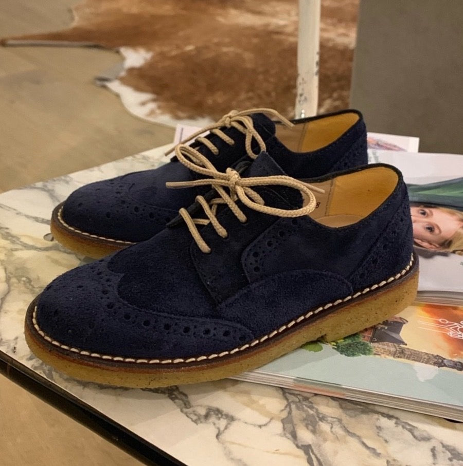ANGULUS veterschoen donkerblauw daim