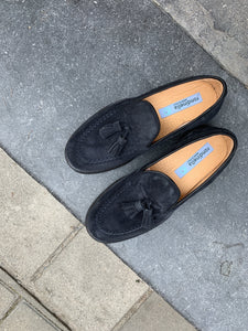 RONDINELLA mocassin donkerblauw daim