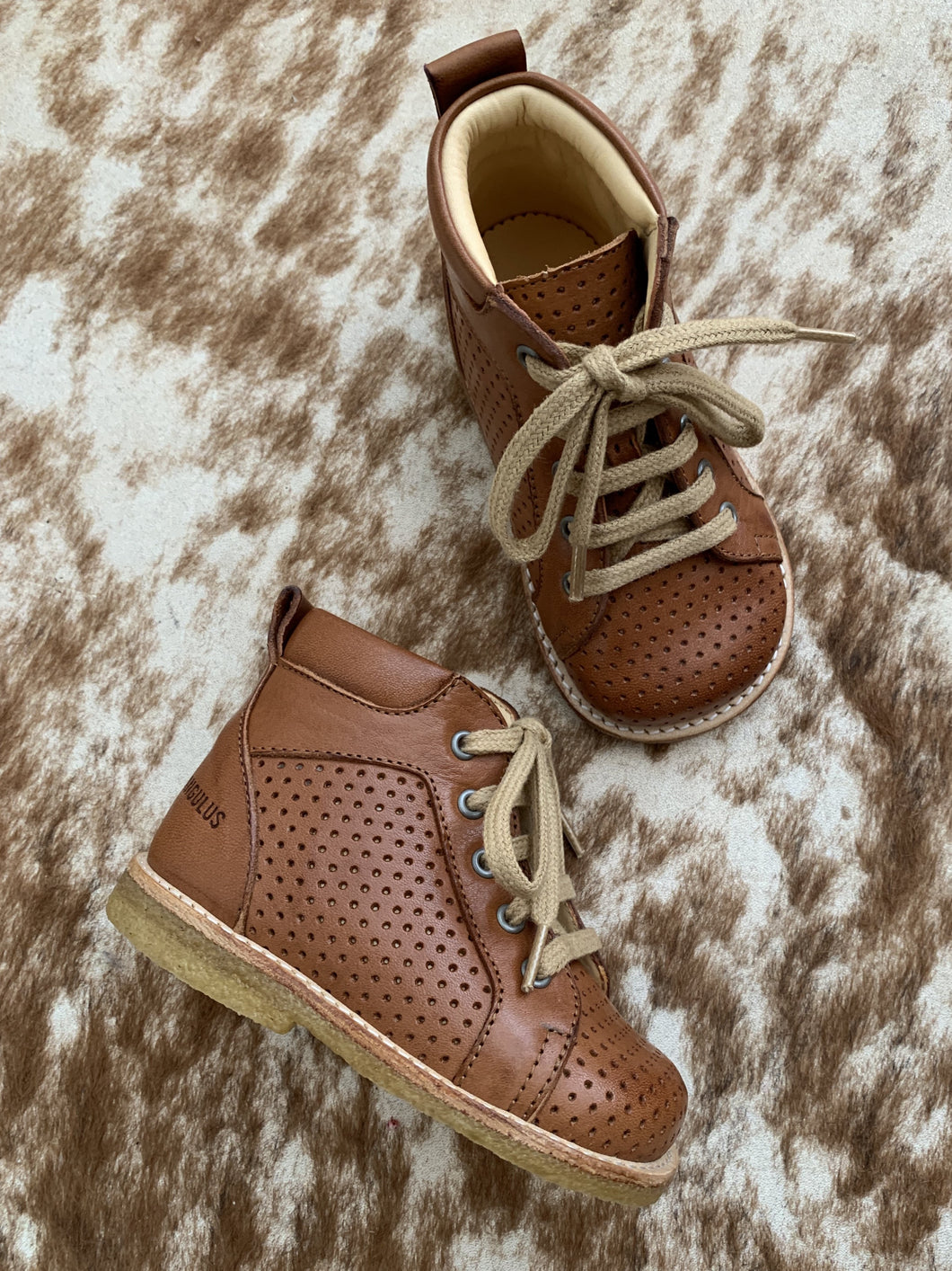 ANGULUS veterschoen camel perfo