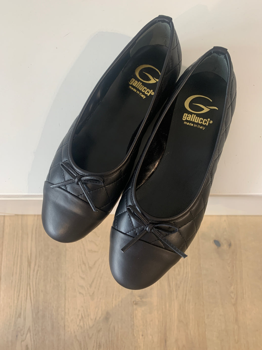 GALLUCCI ballerina doorstikt zwart