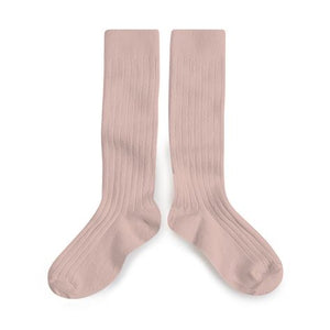 COLLEGIEN kniekous vieux rose