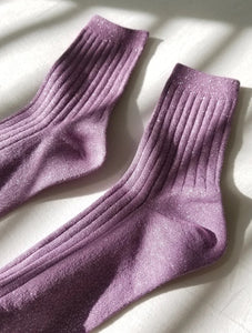 LE BON SHOPPE her socks lurex lilac