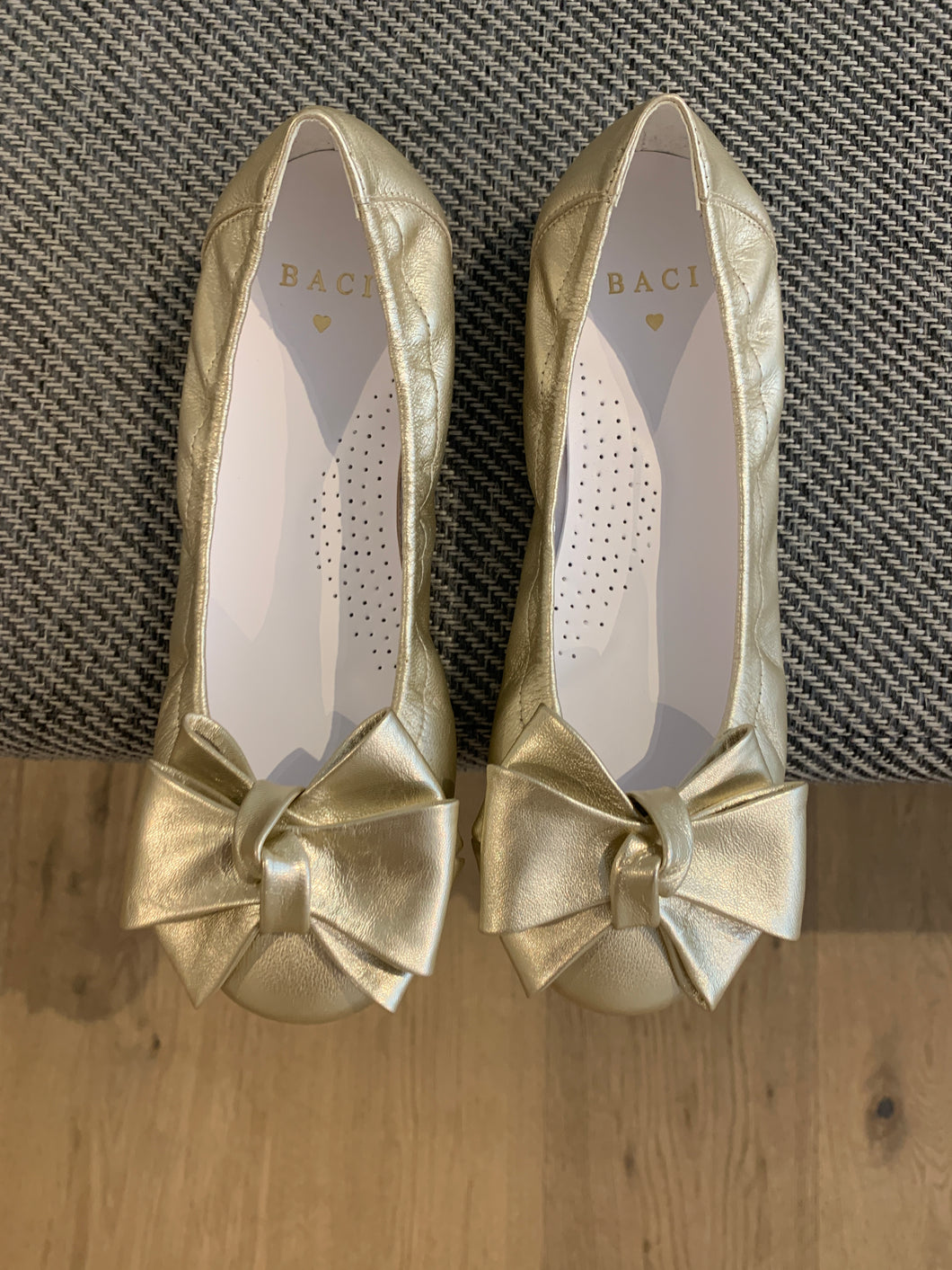 BACI ballerina goud strik