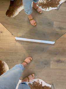 FLO teenslipper cognac vlecht