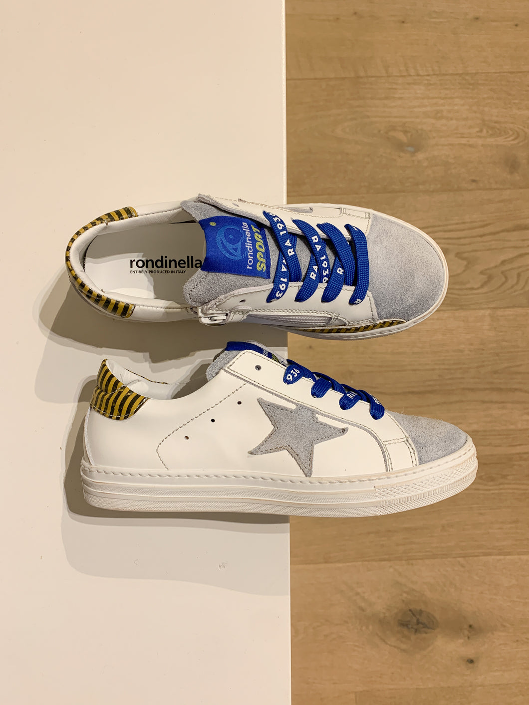 RONDINELLA sneaker ster wit grijs