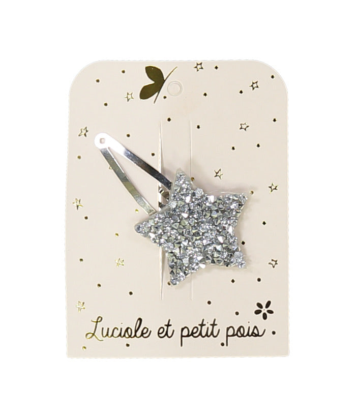 SPELD star hair clip silver rhinestone