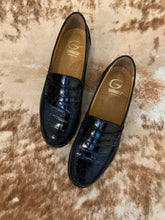 Afbeelding in Gallery-weergave laden, GALLUCCI mocassin croco zwart
