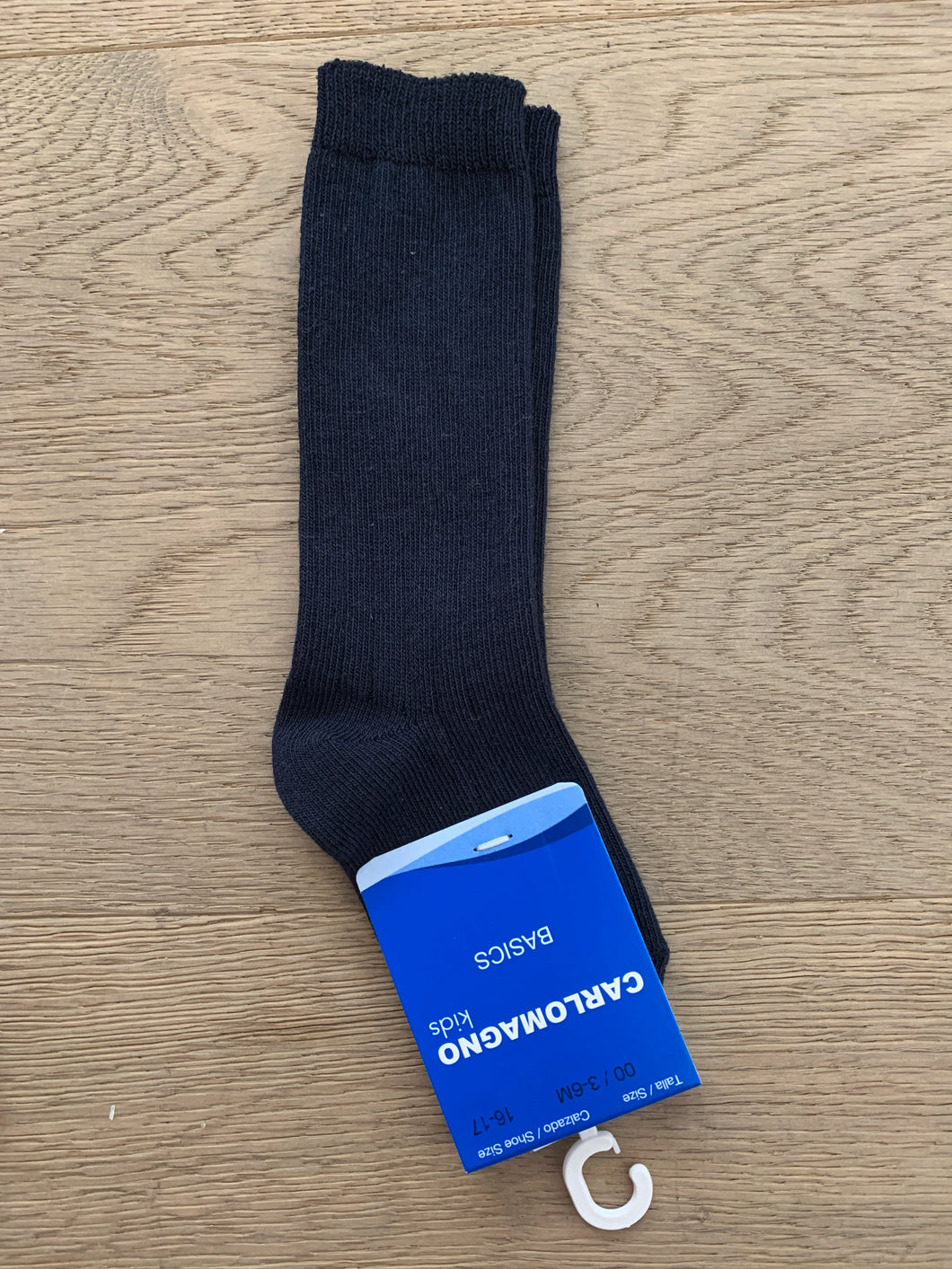 CARLOMAGNO kniekous ribbel donkerblauw