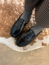 Afbeelding in Gallery-weergave laden, GALLUCCI mocassin croco zwart

