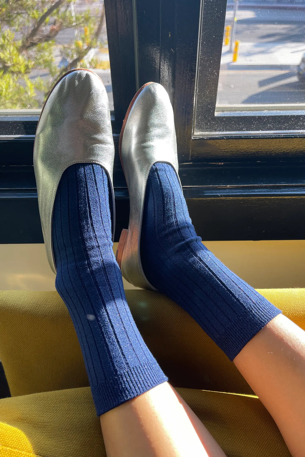 LE BON SHOPPE her socks lurex saffier