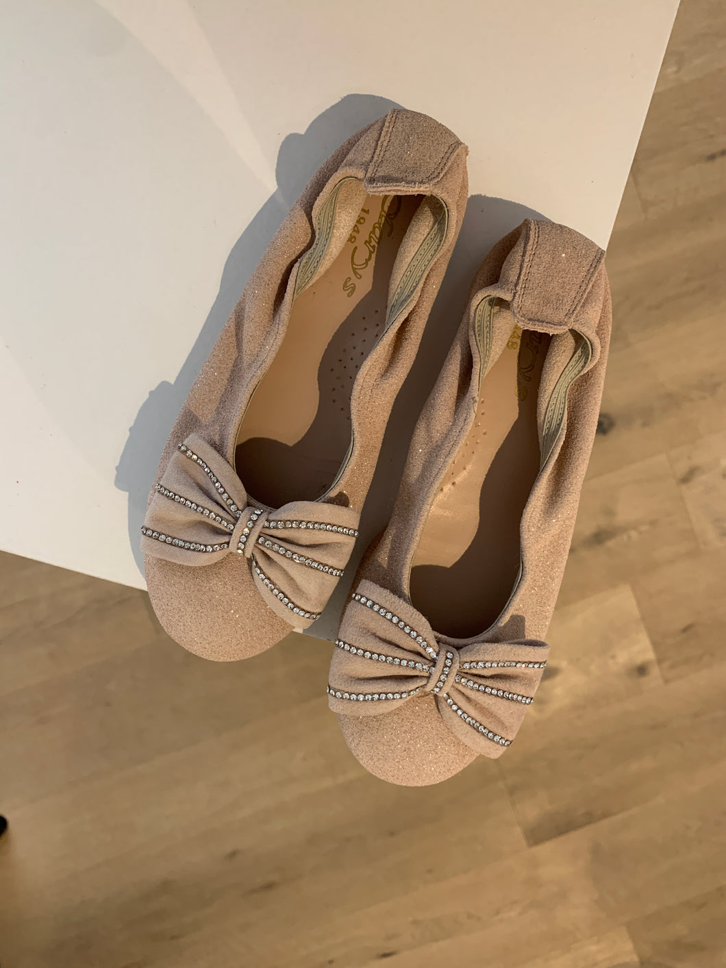 CLARYS ballerina nude glitterstrik