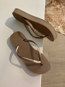 HAVAIANAS flatform slim brons