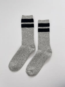 LE BON SHOPPE grandpa varsity light grey navy stripe