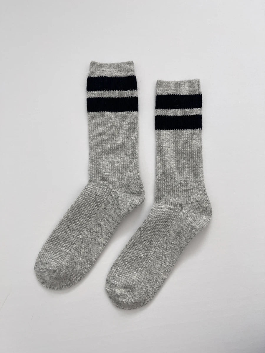 LE BON SHOPPE grandpa varsity light grey navy stripe