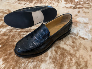 GALLUCCI mocassin croco zwart
