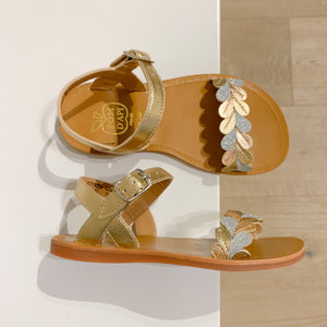 POM D'API sandaal varen metallic