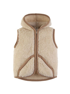 ALWERO bodywarmer hoodie BEIGE