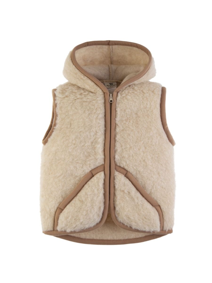 ALWERO bodywarmer hoodie BEIGE