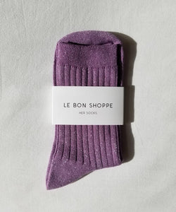 LE BON SHOPPE her socks lurex lilac
