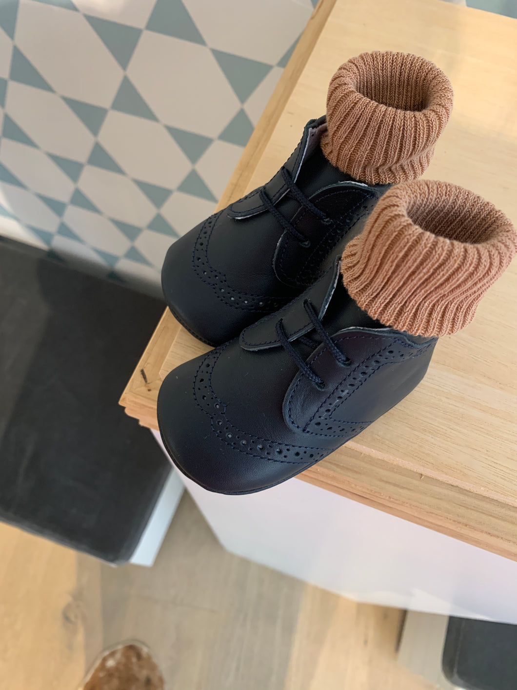 TRICATI baby veterschoen donkerblauw